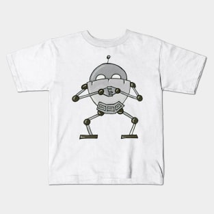 Contemplating Robot Kids T-Shirt